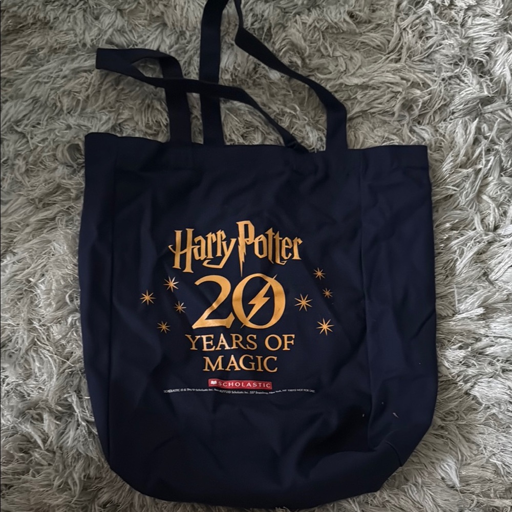 Scholastic Navy and Gold Harry Potter Tote Bag